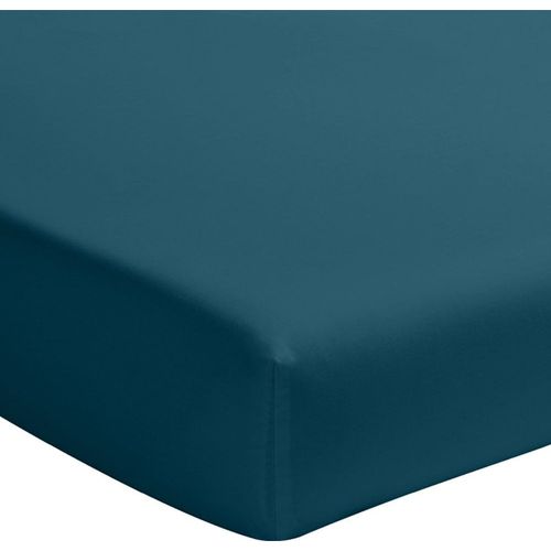 Drap Housse Percale De Coton Bleu Impérial 140x190 Cm