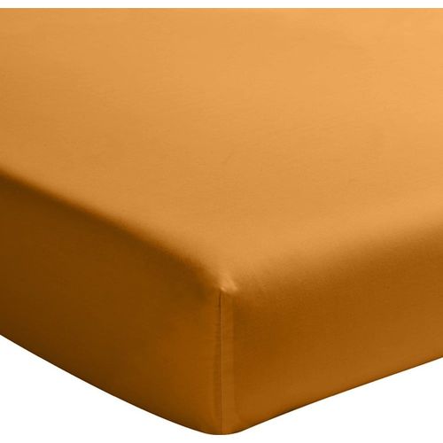 Drap Housse Percale De Coton Safran 140x190 Cm