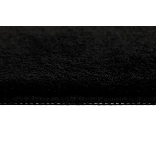 Tapis de bain doux noir uni 55x65