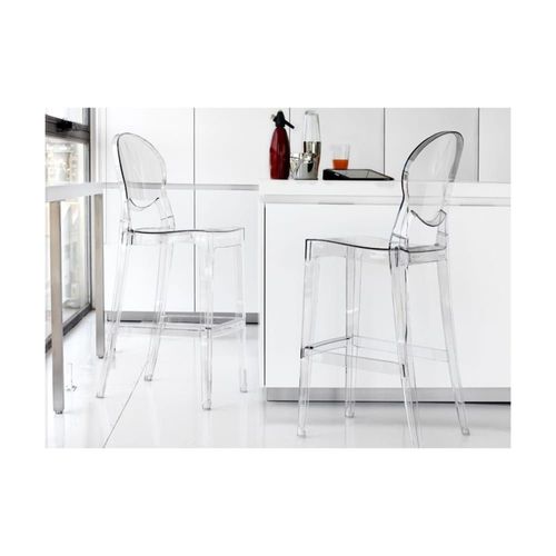 Tabouret Design En Plastique Transparent