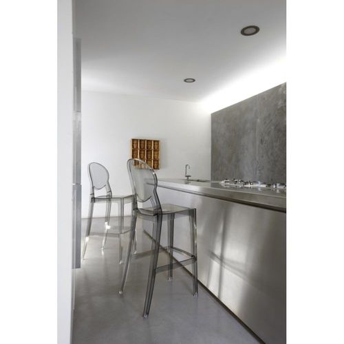 Tabouret Design En Plastique Gris