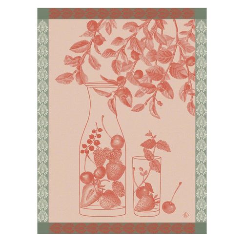 Torchon En Coton Cerise 60 X 80
