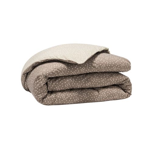 Parure De Lit Imprimée En Bambou Marron 240x220
