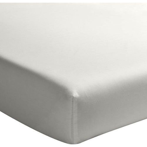 Drap Housse Percale De Coton Gris Perle 140x190 Cm