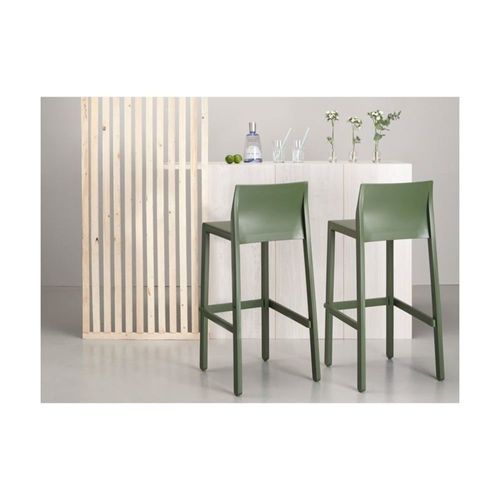 Tabouret Design En Plastique Vert