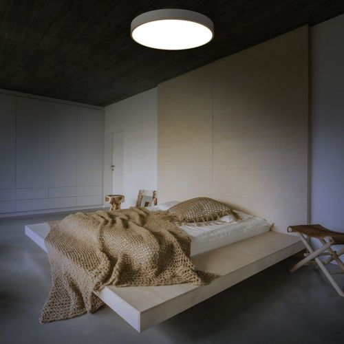 Plafonnier D'extérieur Led Lumière Neutre 4000k Blanc Acier 60cm