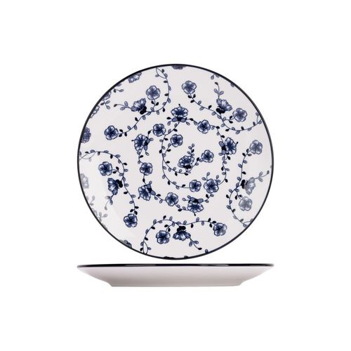 Lot De 4 Assiettes À Dessert En Céramique, Bleu, D 19 Cm