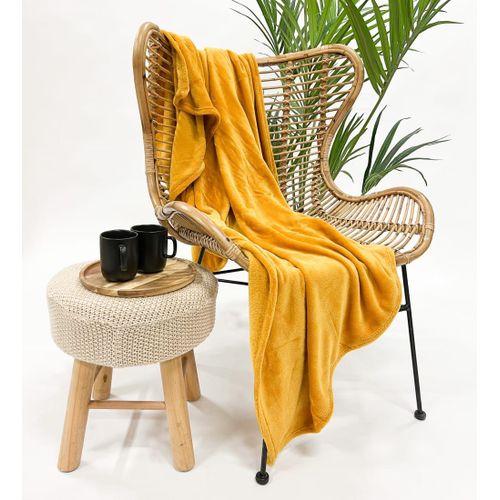 Plaid Sidney - Jaune 140x180 Cm