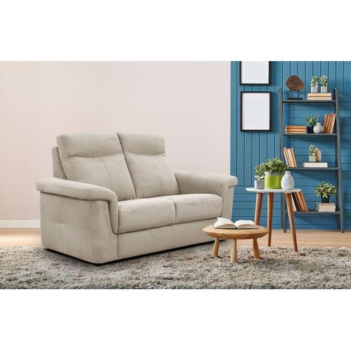 Canapé Droit 2 Places Tissu Beige