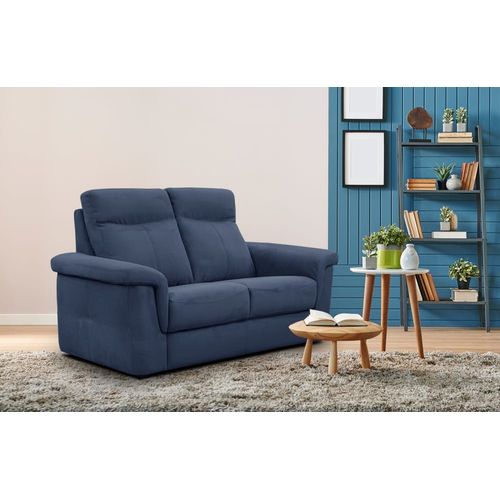 Canapé Droit 2 Places Tissu Bleu