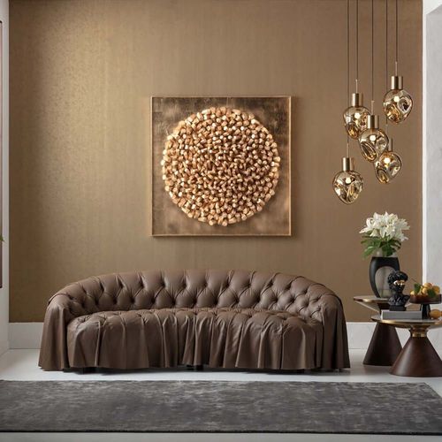Déco murale hexagones en relief 120x120