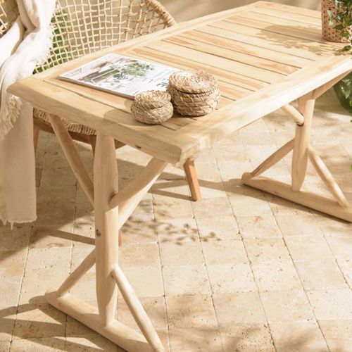 Bureau 120x60cm En Branches De Teck Naturel