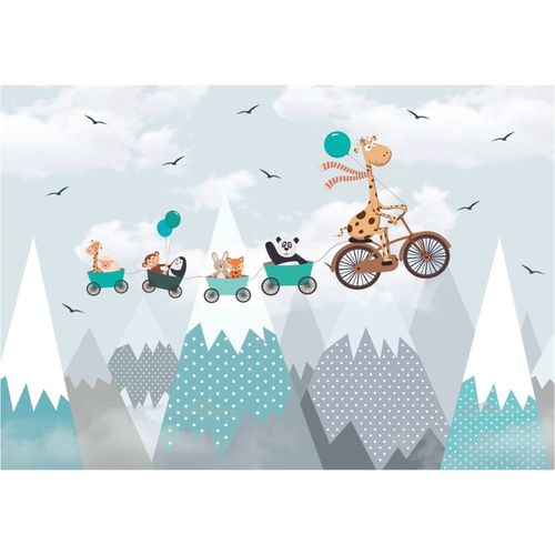 Papier Peint animaux dans les montagnes scandinaves 250x360cm