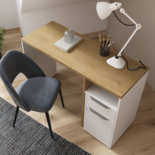 Bureau 1 Porte, 1 Tiroir Et 1 Niche H77,4 Cm - Marron