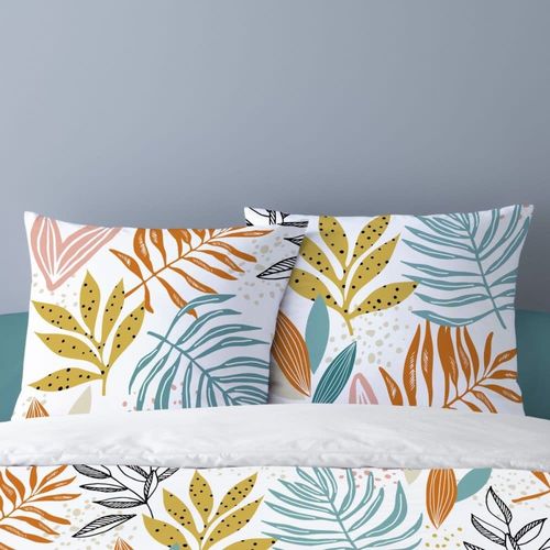 Parure De Couette 100% Coton Imprimée 260x240 2 Taies