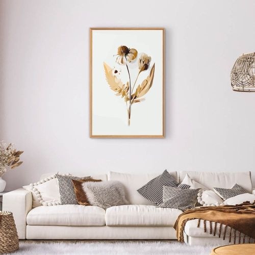 Tableau mural encadré illustration florale 65x97