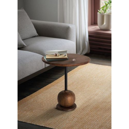 Table D'appoint Circulaire En Bois De Manguier