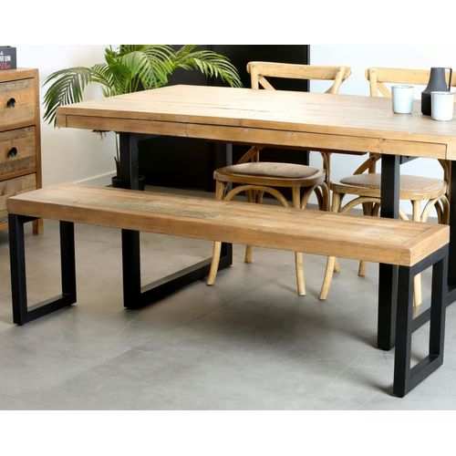 Banc De Table Industriel En Bois Recyclé L155cm