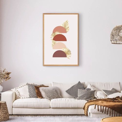 Tableau mural encadré illustration crépusculaire 65x97