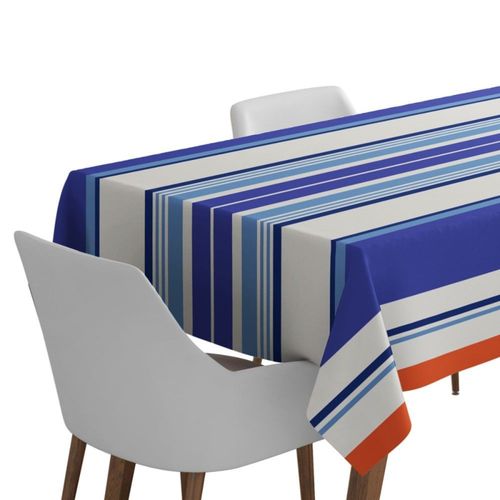 Nappe Enduite En Coton Bleu 160x160