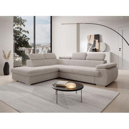 Canapé D'angle Velours 5 Places Beige