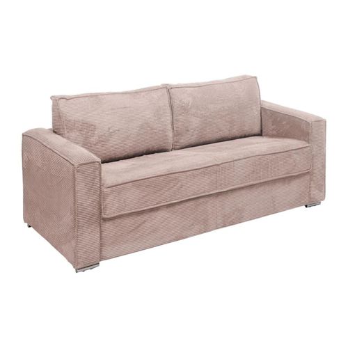 Canapé Convertible Velours 4 Places Rose