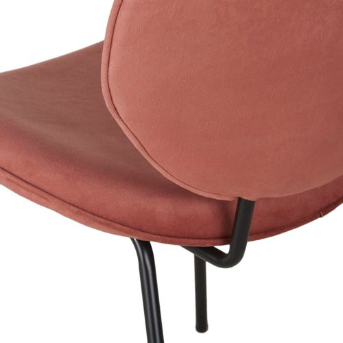 Chaise En Velours Moka