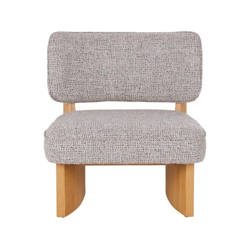Fauteuil En Textile Tramé Effet Tweed Gris Clair (Gagnant Top Of Design)