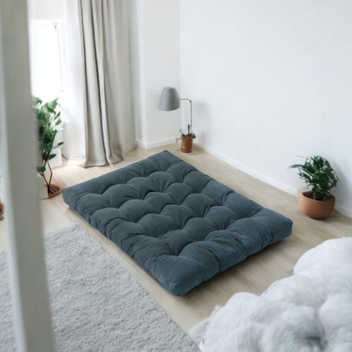 Matelas futon 140x190 cm bleu foncé