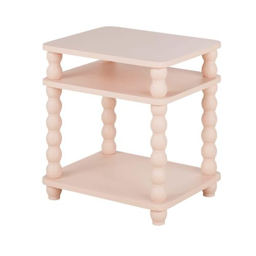 Table De Chevet Beige Et Pieds Perlés