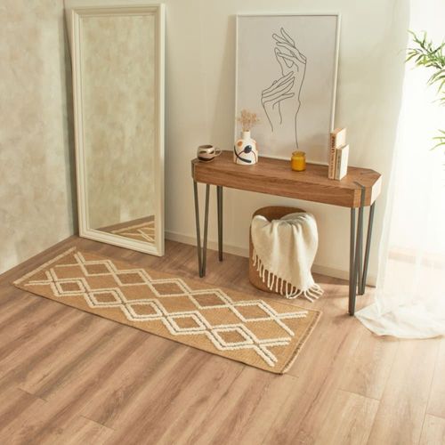 Tapis Intérieur Et Extérieur Aspect Jute Scandinave Jaune -60x180