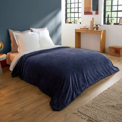 Couverture Polaire Extra Douce Coloris Bleu 220x240 Cm