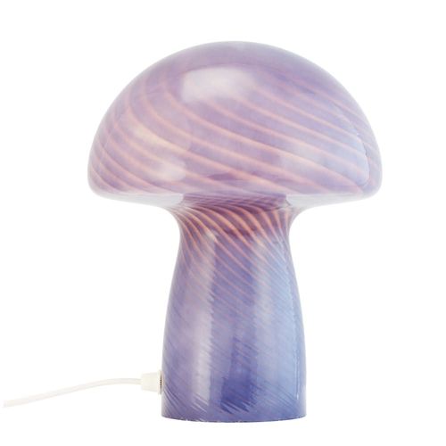 Lampe À Poser En Verre Bleu