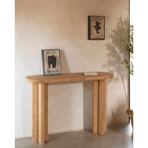 Console En Bois De Sapin Marron Clair 120x80cm