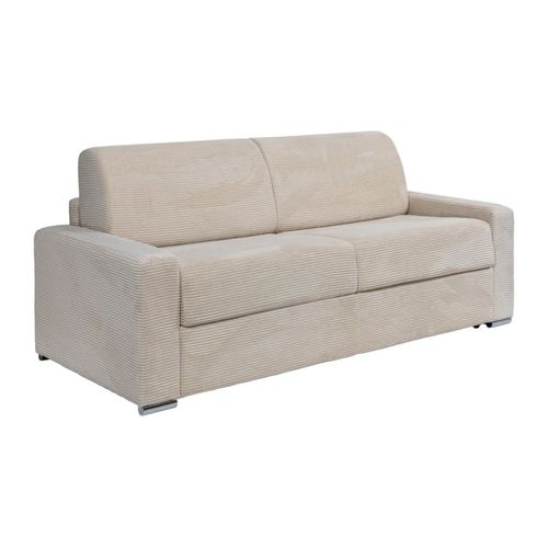 Canapé Convertible Velours 4 Places Beige