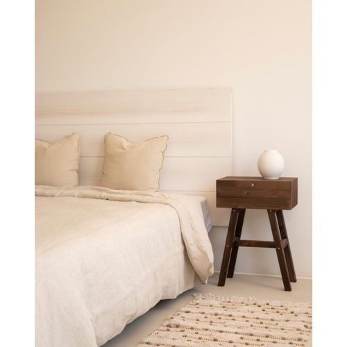 Tête De Lit En Bois De Pin Couleur Blanche Décapé 160x80cm