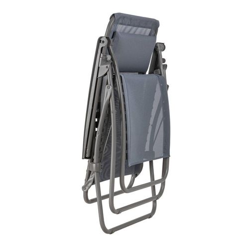 Ensemble Fauteuil Relax Et Accessoires En Acier Gris L88xl67xh114