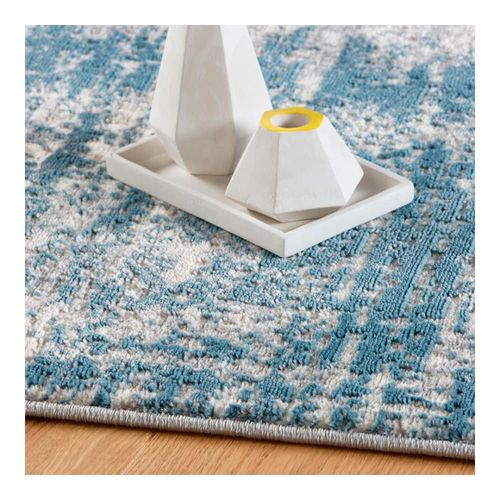Tapis Rayé Design En Polyester Bleu 200x290