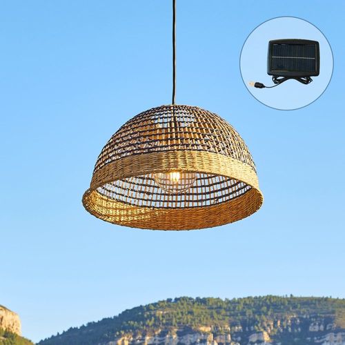 Suspension Solaire Bohème Herbe Marine Beige H19cm