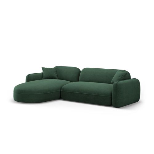 Canapé D'angle Gauche Modulable 4 Places En Velours Vert