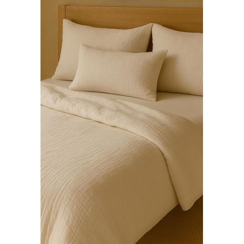 Drap Housse Gaze De Coton Blanc Pur 140x190 Cm