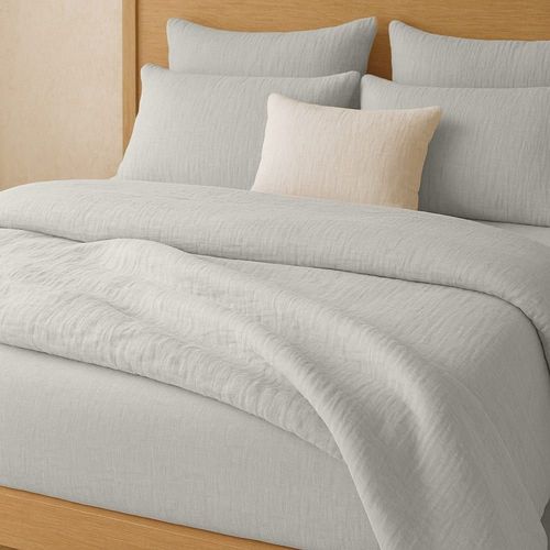 Drap Housse Gaze De Coton Gris Glacier 160x200 Cm