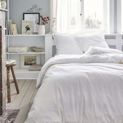 Drap Housse En Coton Blanc 140x190 Made In France