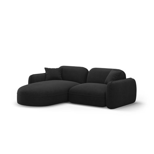 Canapé D'angle Gauche Modulable 3 Places En Velours Anthracite