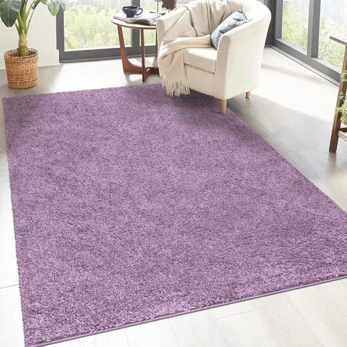 Tapis À Poils Longs Softy Violet De Parme 160x230cm