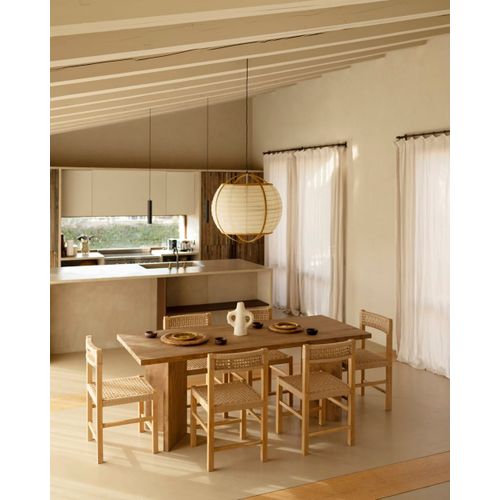 Table De Salle À Manger En Bois De Sapin Vieilli 160x75cm