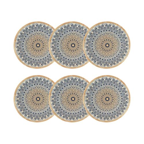 Lot De 6 Assiettes Plates En Porcelaine 27cm