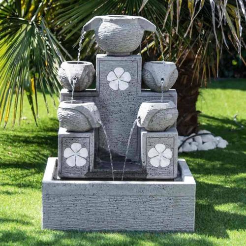 Fontaine 5 Coupes Grise H90cm