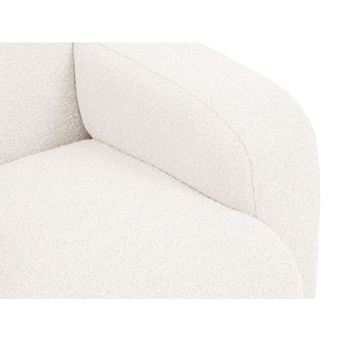 Canapé 3 Places En Tissu Bouclé Blanc