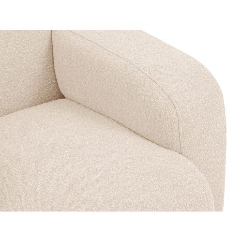 Canapé 2 Places En Tissu Bouclé Beige